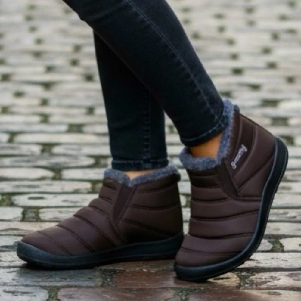 GRACOSY Warm Snow Ankle Boots Women's Size US 6 (China 37) Deep Brown WinterNWOT